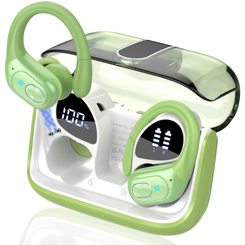 Wireless Earbuds 75hrs Bluetooth 5.4 Headphone Sport, 2026 Bluetooth Earbuds Stereo Deep Bass Over Ear Bud with Earhooks, ENC Noise Cancelling Mic, IPX7 Waterproof Earphone for Gym/Running/Workout