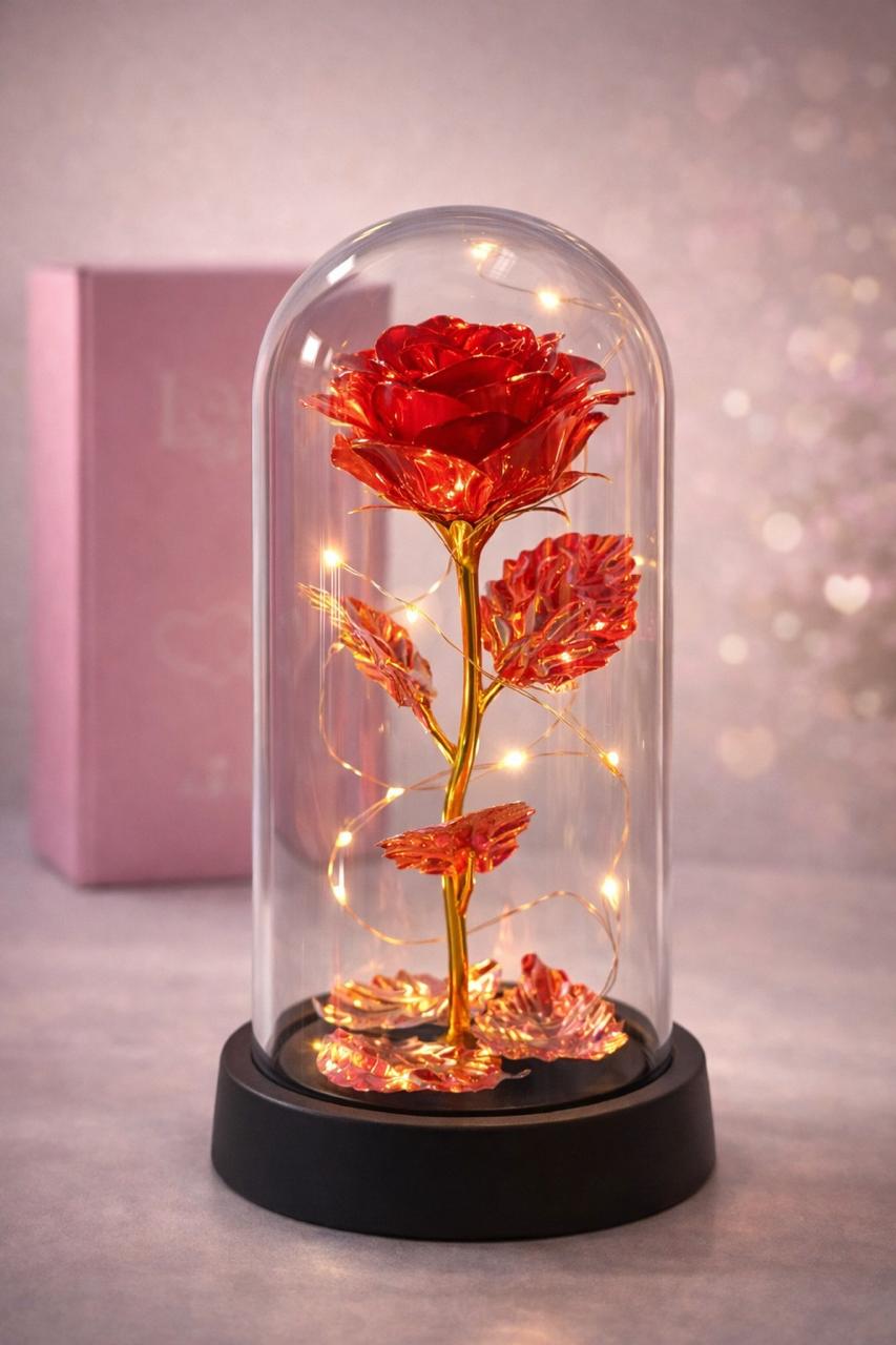 ROSA ETERNA CON LUZ LED