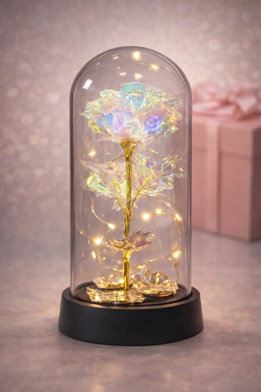 ROSA ETERNA CON LUZ LED